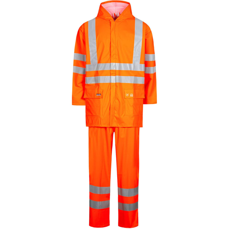 Lyngsøe PU regntøj sæt, Hi-vis Orange, XL