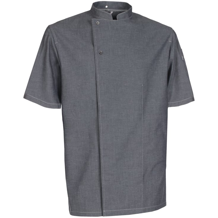 Nybo Workwear Flow kortærmet kokkejakke, Grå, S