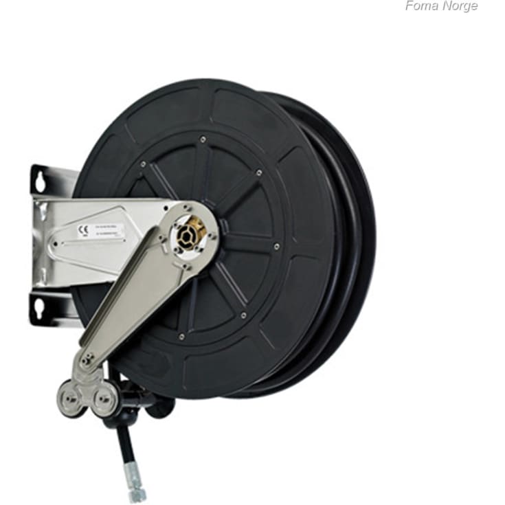 Foma Slangetrommel, rustfri, med 18 meter slange