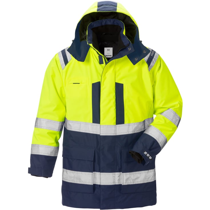 Fristads Airtech® 3-i-1 parkajakke 4036, Hi-vis Gul/Marine, 3XL