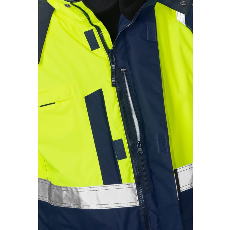 Fristads Airtech® 3-i-1 parkajakke 4036, Hi-vis Gul/Marine, 3XL
