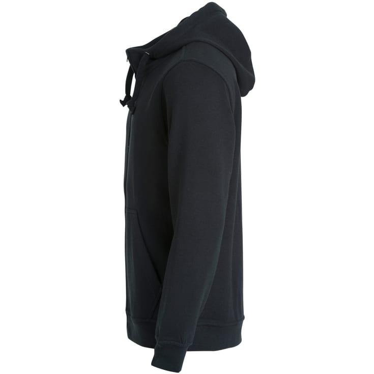 Clique Basic sweat hættetrøje med lynlås, Sort, L