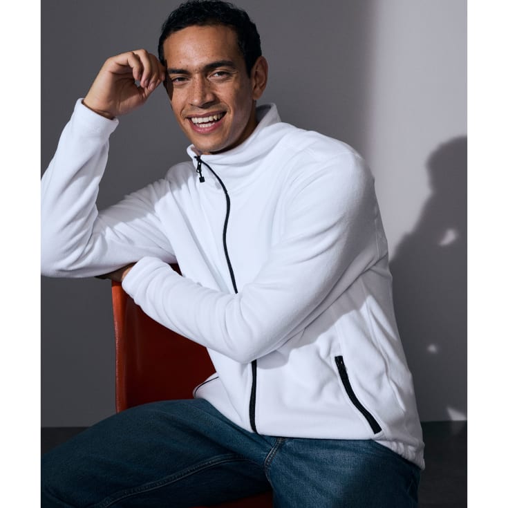 ID microfleece jakke, Hvid, XL