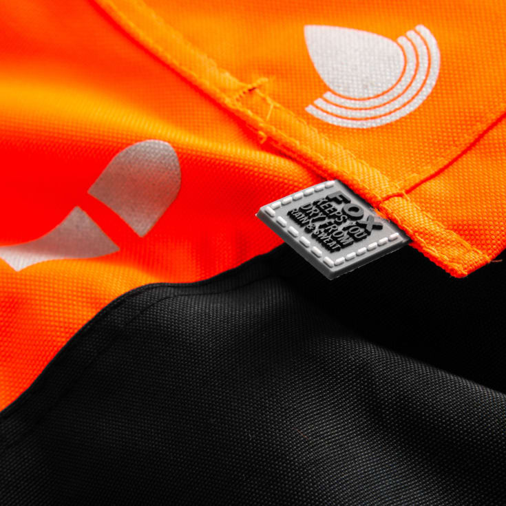 Lyngsøe håndværkerregnbukser, Hi-Vis Orange/Sort, 3XL