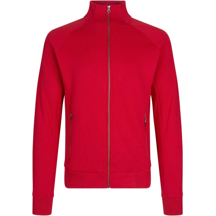 ID sweat cardigan, Rød, 3XL