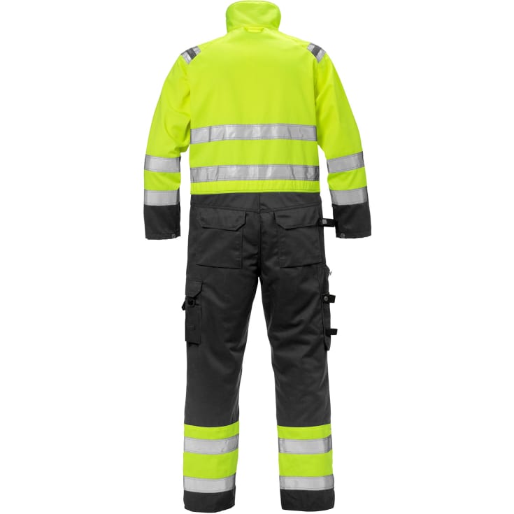Fristads kedeldragt 8026, Hi-vis Gul/Sort, L