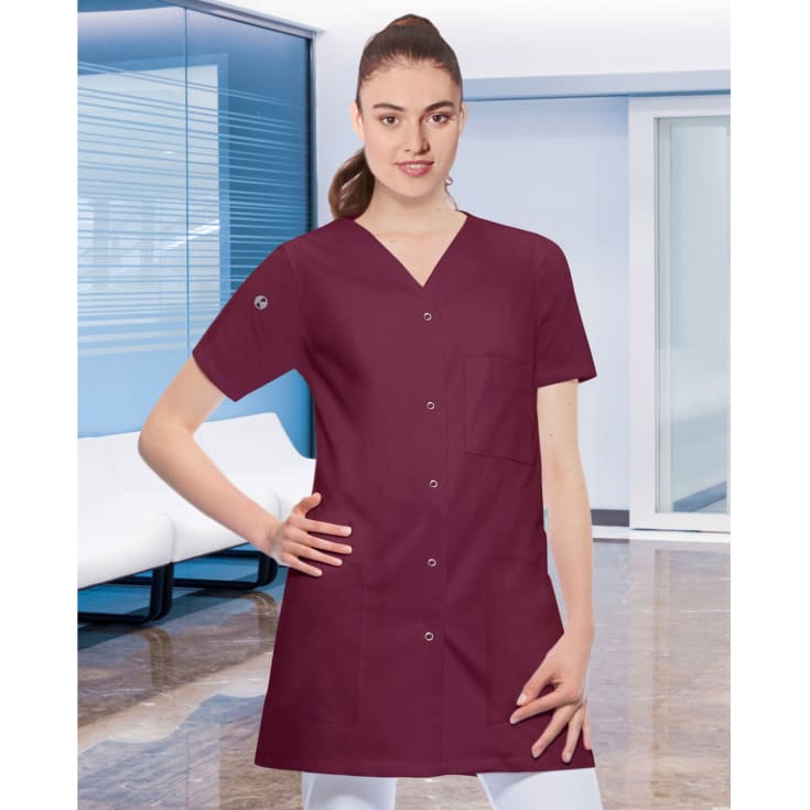 Karlowsky Essential kortærmet dame tunika, Aubergine, 52