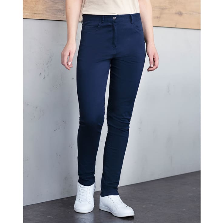 Karlowsky Classic-stretch damebukser, Natblå, 36S