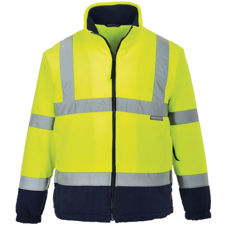 Portwest fleecejakke, Hi-Vis gul/marine, L