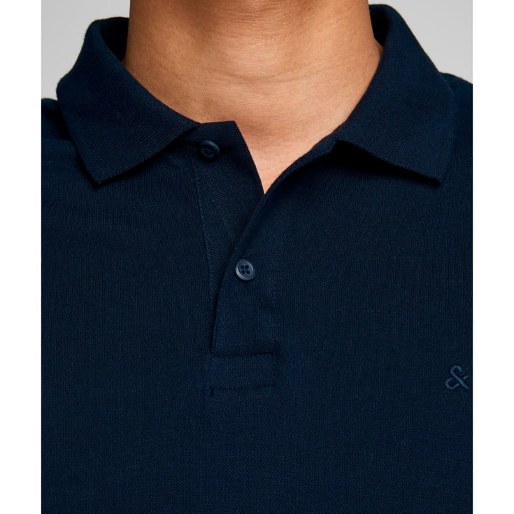 Jack & Jones JJEBASIC Polo T-shirt, Navy Blazer, XL