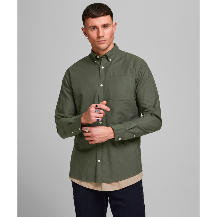 Jack & Jones JJEOXFORD Slim fit Skjorte, Forest Night, 2XL