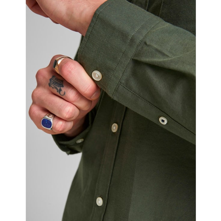 Jack & Jones JJEOXFORD Slim fit Skjorte, Forest Night, 2XL