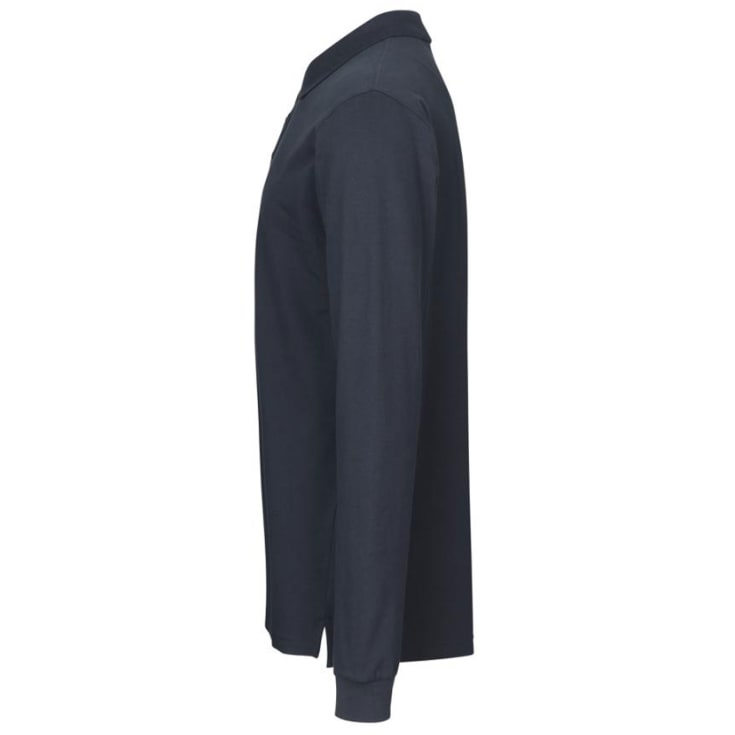 ID langærmet Polo T-shirt med stretch, Navy, L