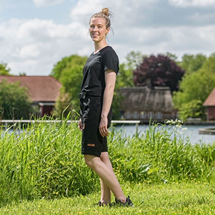 Kramp Active dame arbejdsshorts, Koksgrå, XS