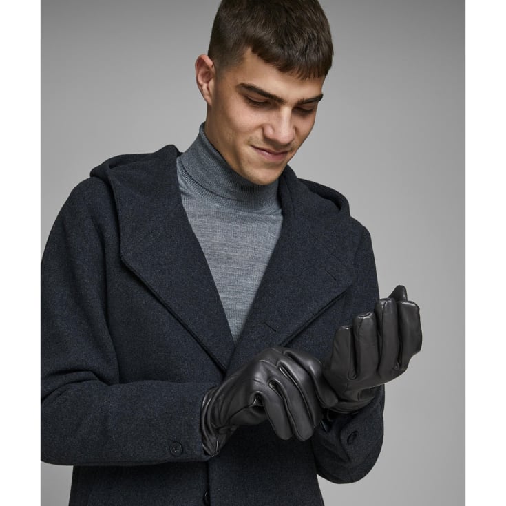 Jack & Jones JACMONTANA Læder handsker, Sort, L/XL