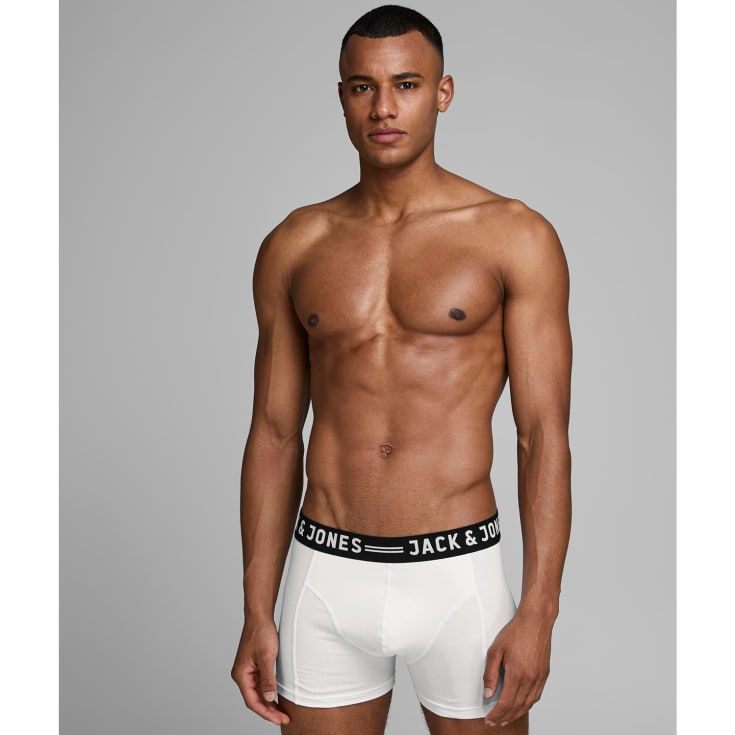 Jack & Jones Sense 3-pak boxershorts, Hvid, S