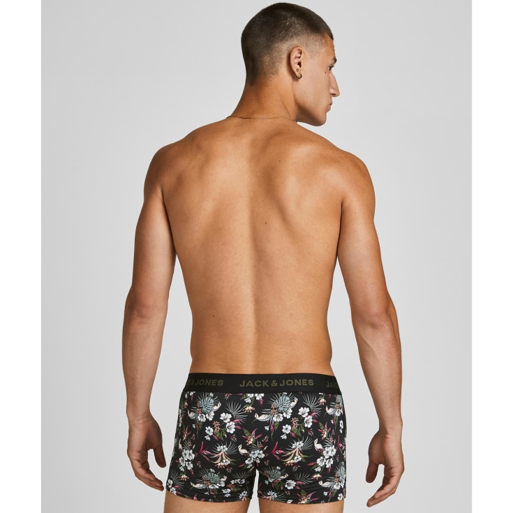 Jack & Jones JACFLOWER 3-pak boxershorts, Sort, 2XL
