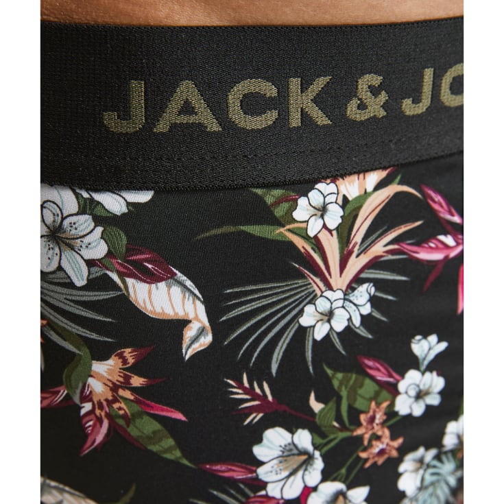 Jack & Jones JACFLOWER 3-pak boxershorts, Sort, 2XL