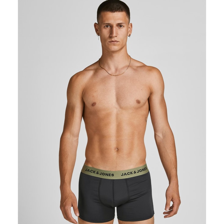 Jack & Jones JACFLOWER 3-pak boxershorts, Sort, 2XL