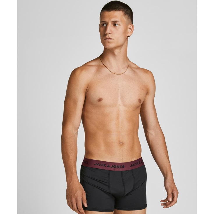 Jack & Jones JACFLOWER 3-pak boxershorts, Sort, 2XL