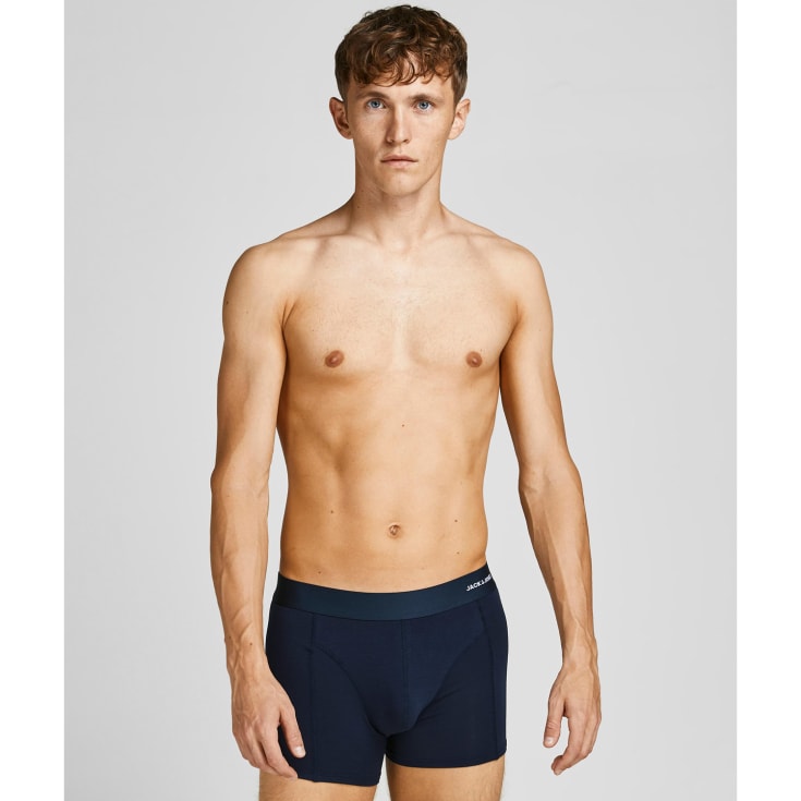 Jack & Jones JACBASIC 3-pak bambus boxershorts, Sort/blå/rød, L