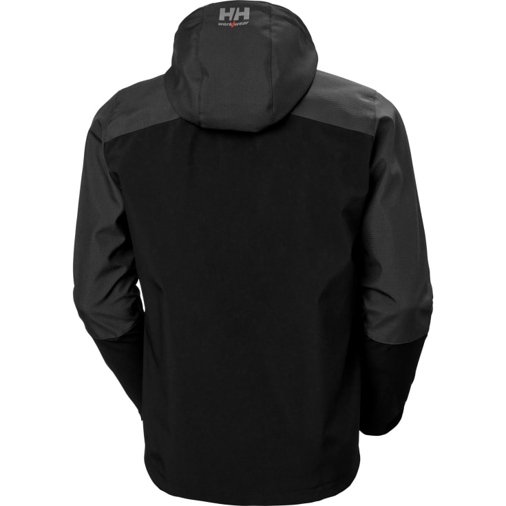 Helly Hansen Oxford softshell jakke, sort/mørkegrå, str. 3XL
