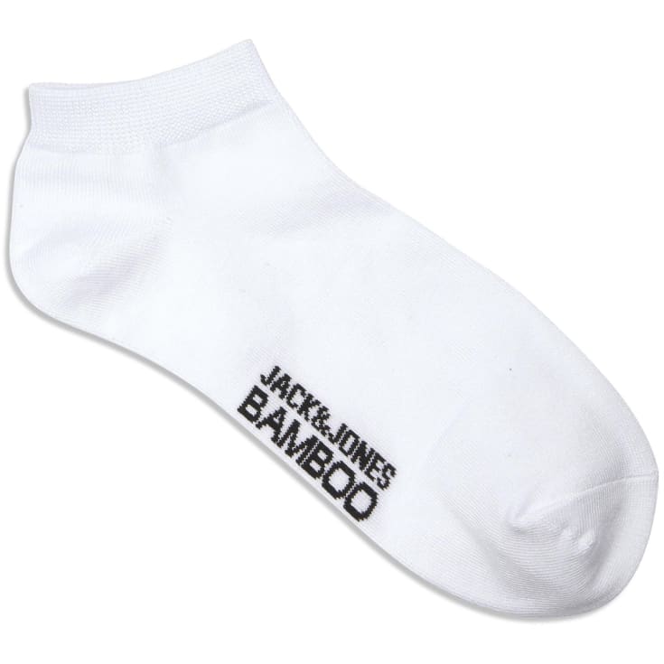 Jack & Jones JABASIC 5-pak bambus ankelstrømper, Hvid, ONESIZE