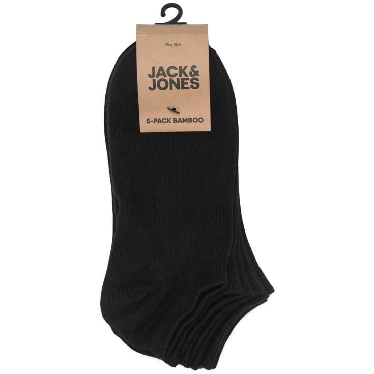 Jack & Jones JABASIC 5-pak bambus ankelstrømper, Sort, ONESIZE