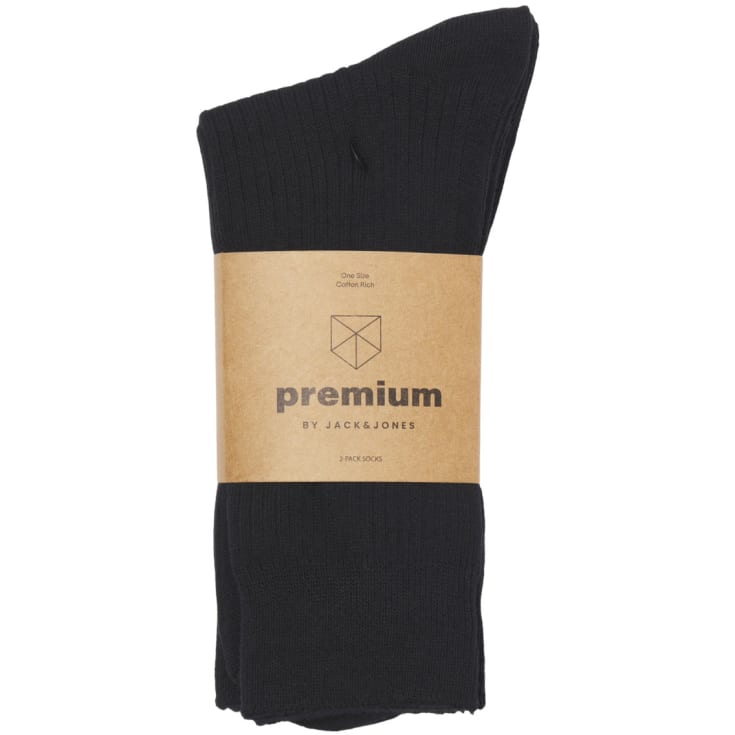 Jack & Jones JACPREMIUM 2-pak strømper, Black, ONESIZE