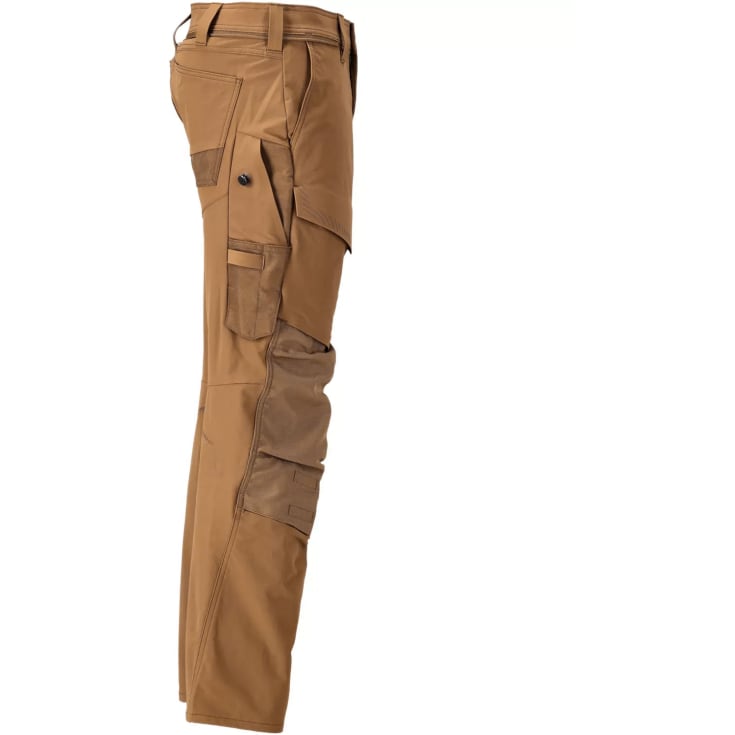 Mascot Customized arbetsbyxor med stretch, khaki, st 82C42