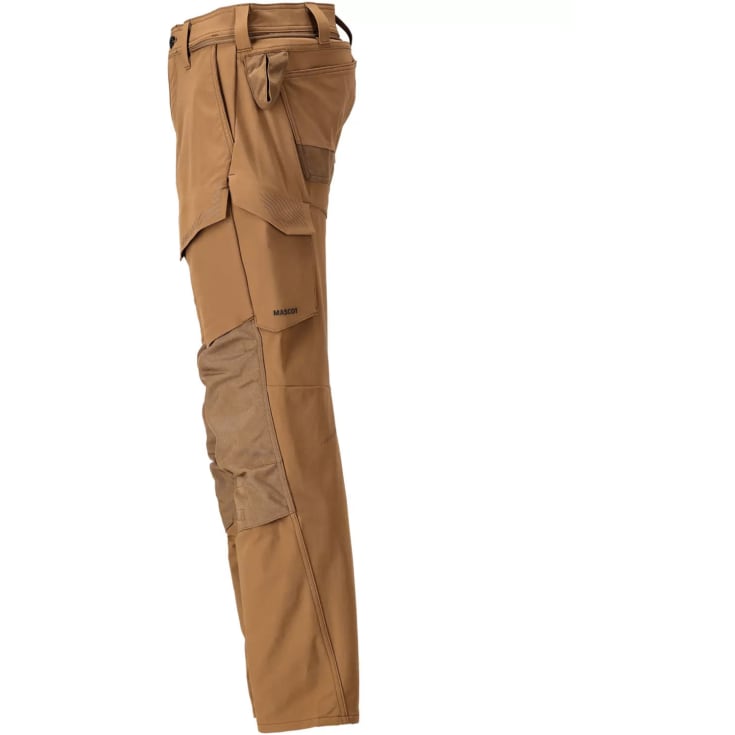 Mascot Customized arbeidsbukser med stretch, khaki, str. 90C47