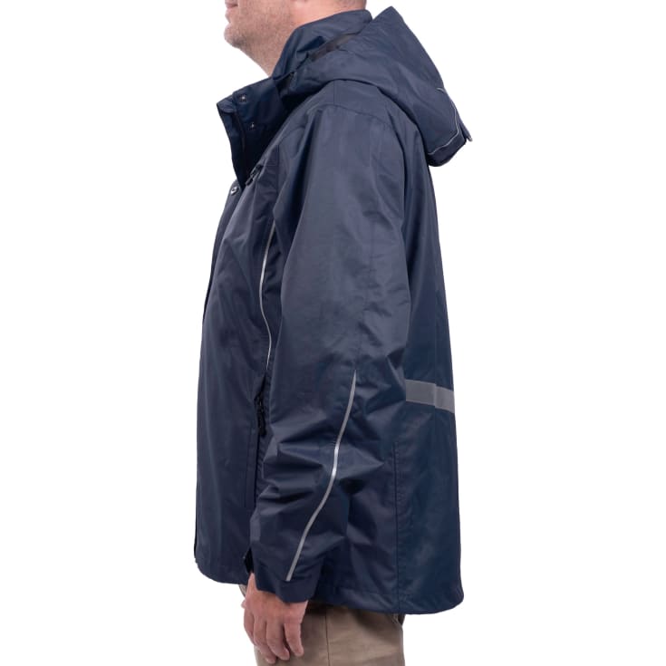 Pitch Stone Active-Pro Zip-in regnjakke, Navy, 2XL