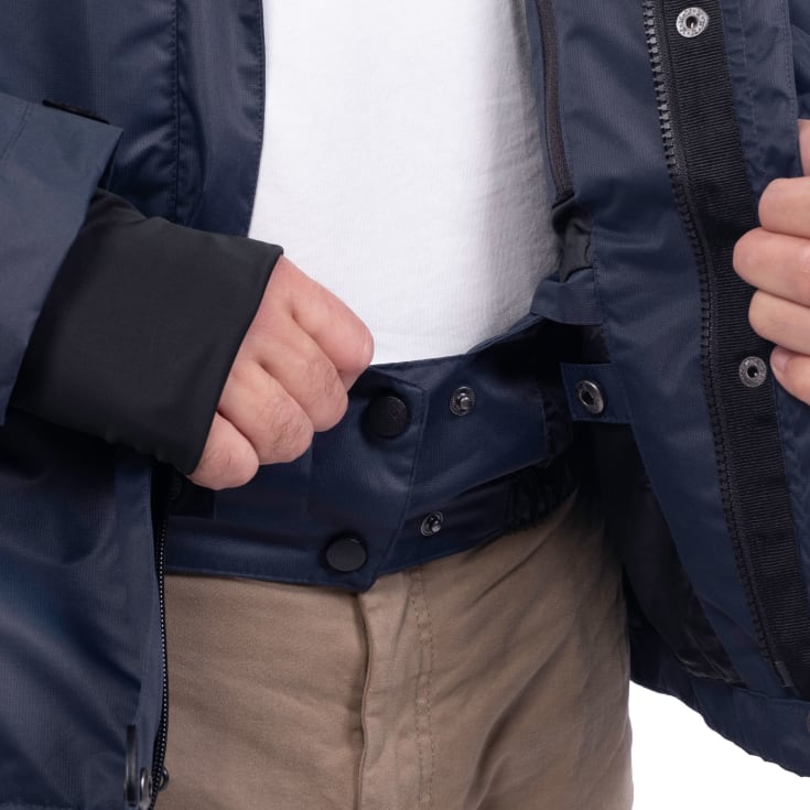 Pitch Stone Active-Pro Zip-in regnjakke, Navy, 2XL