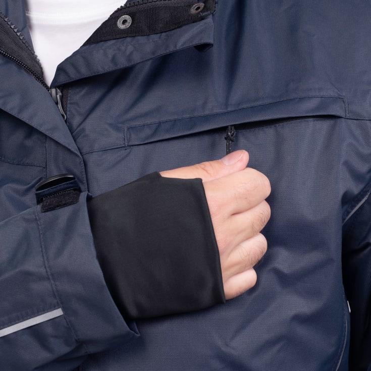 Pitch Stone Active-Pro Zip-in regnjakke, Navy, 2XL