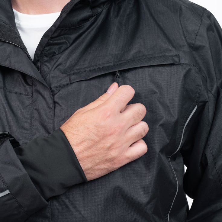 Pitch Stone Active-Pro Zip-in regnjakke, Black, M