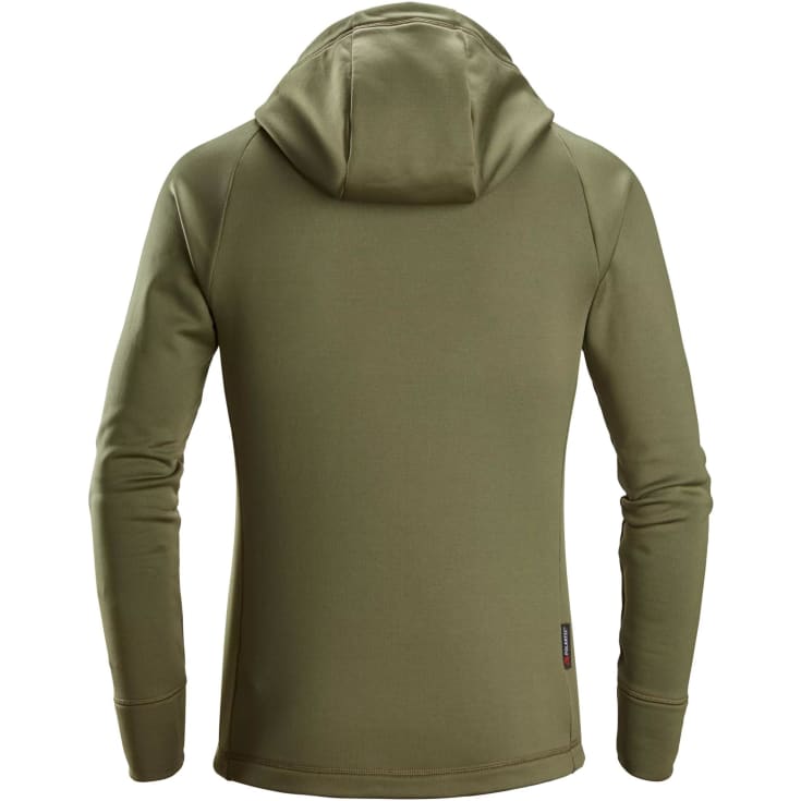 Snickers Flexiwork Polartec® hættetrøje med lynlås 8026 full stretch, Khaki Green, M