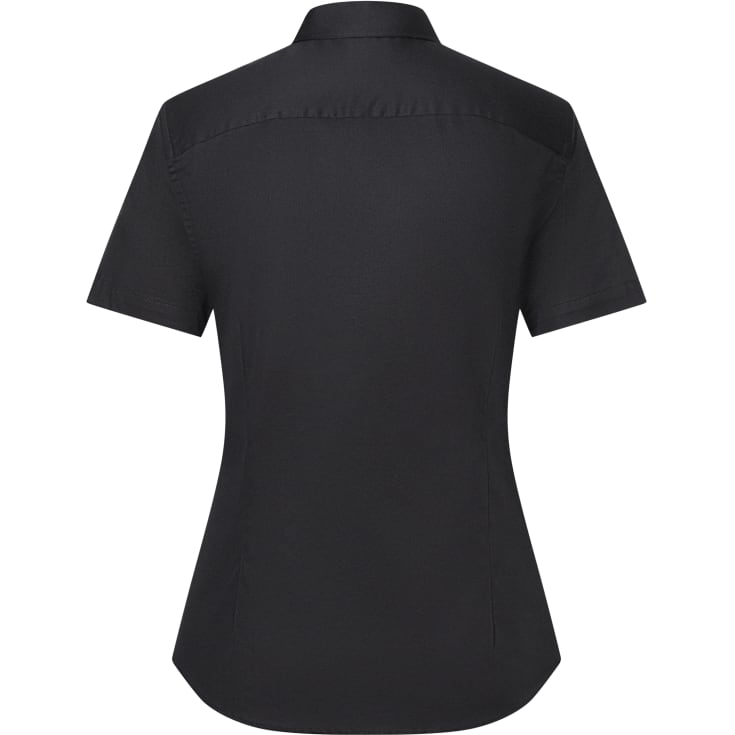 Karlowsky slim fit kortærmet dameskjorte, Black, L