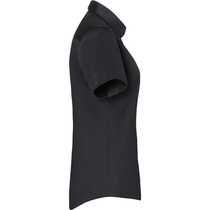 Karlowsky slim fit kortærmet dameskjorte, Black, L