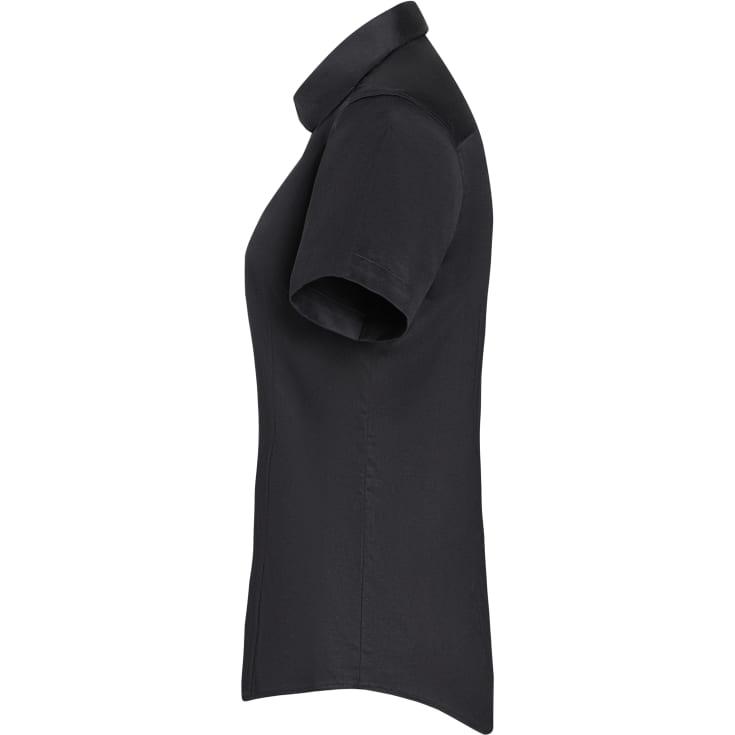 Karlowsky slim fit kortærmet dameskjorte, Black, L