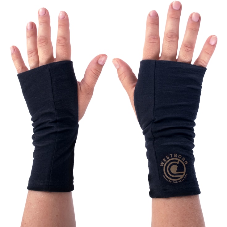 Westborn uld håndledsvarmere, Black, ONESIZE