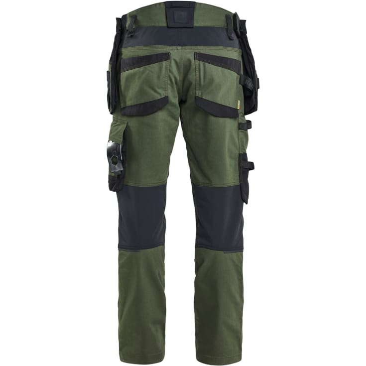 Blåkläder Workwear Striker håndværkerbukser med 2-vejs stretch, grøn/sort, str. C150