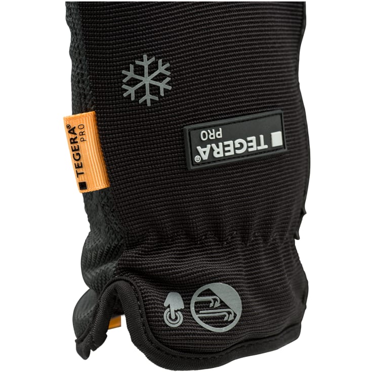 Tegera Pro 9137 vinter arbejdshandsker, Sort/grå/orange, 8