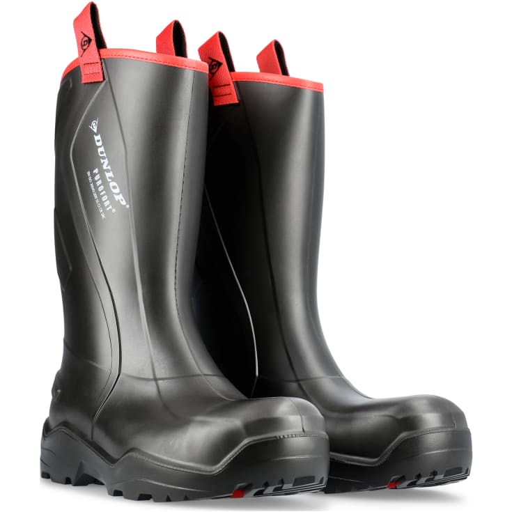 Dunlop Purofort+ Rugged sikkerhedsgummistøvler S5, Grøn, 47