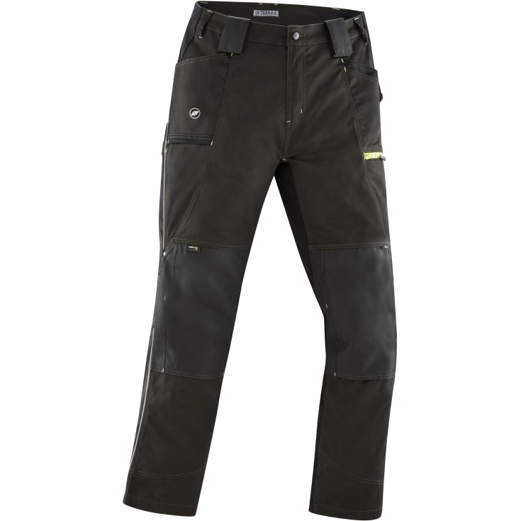 Terrax arbejdsbukser, Dark Green/Lime, 48