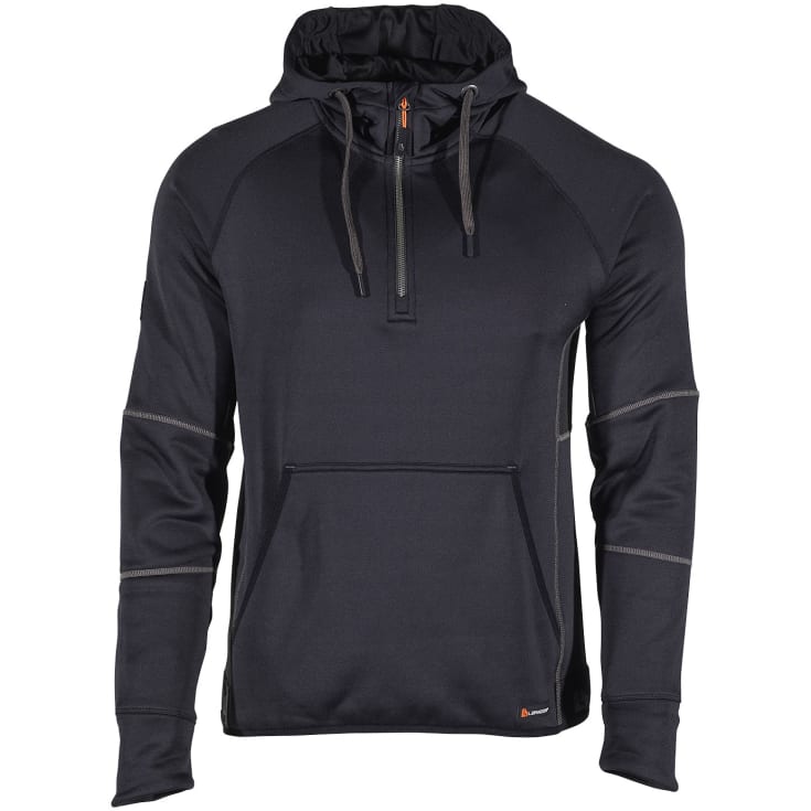 L.Brador Aereo half zip hættetrøje 6028P full stretch, Sort, S