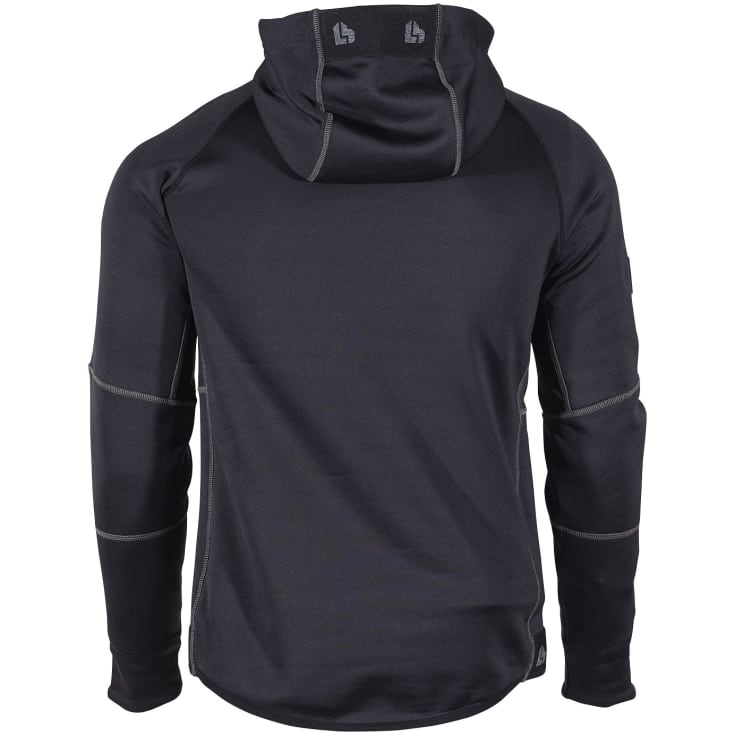 L.Brador Aereo half zip hættetrøje 6028P full stretch, Sort, S