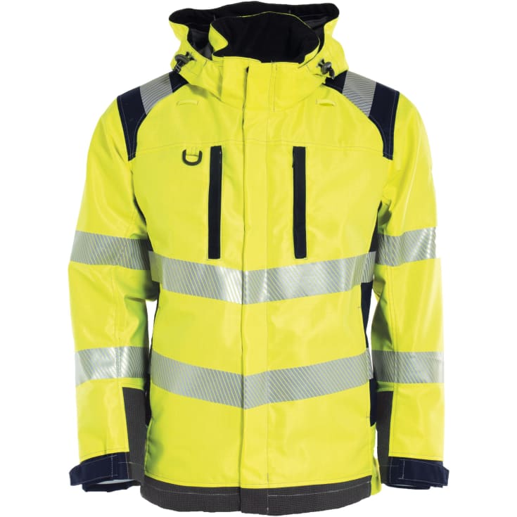 Tranemo FR skaljakke, Hi-Vis gul/marine, S