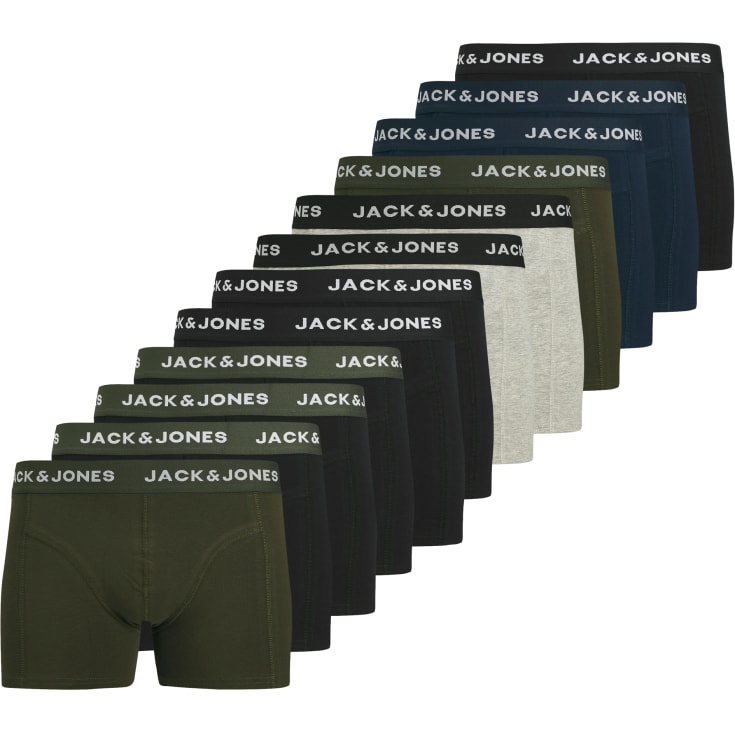 Jack & Jones JACBENJA SOLID 12-pak boxershorts, Black, XL