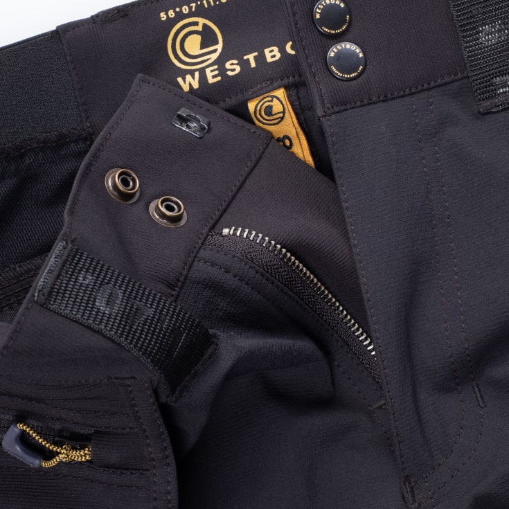 Westborn håndværkerbukser full stretch, Black, 82C44