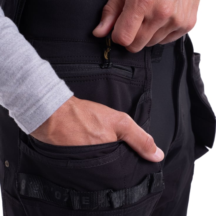 Westborn arbeidsbukse med stretch, sort, str. 82C46